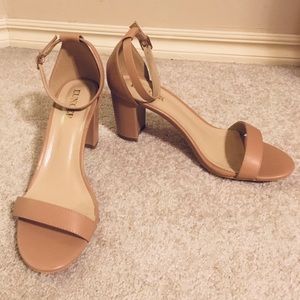 Low Heel Tan Nude Sandal
